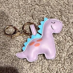 Itzy Ritzy Purple Dinosaur Keychain